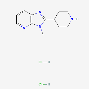 molecular formula C12H18Cl2N4 B1407622 3-Methyl-2-piperidin-4-yl-3H-imidazo[4,5-b]pyridinehydrochloride CAS No. 1417569-77-7