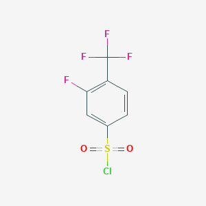 molecular formula C7H3ClF4O2S B1407626 3-Fluoro-4-trifluoromethylbenzenesulfonyl chloride CAS No. 694472-01-0