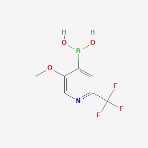molecular formula C7H7BF3NO3 B14076263 (5-Methoxy-2-(trifluoromethyl)pyridin-4-yl)boronic acid 