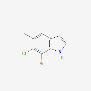 molecular formula C9H7BrClN B14076271 7-Bromo-6-chloro-5-methyl-1H-indole 