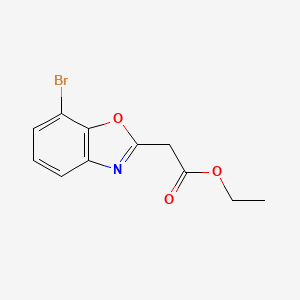 molecular formula C11H10BrNO3 B14076291 Ethyl 2-(7-bromobenzo[d]oxazol-2-yl)acetate 