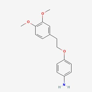 molecular formula C16H19NO3 B14076317 4-(3,4-Dimethoxyphenethoxy)aniline 