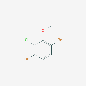 molecular formula C7H5Br2ClO B14076331 1,4-Dibromo-2-chloro-3-methoxybenzene CAS No. 174913-42-9