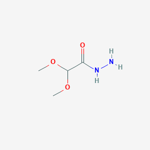 molecular formula C4H10N2O3 B14076357 2,2-Dimethoxyacetohydrazide 