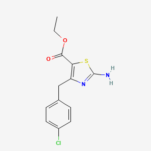molecular formula C13H13ClN2O2S B1407636 Ethyl 2-amino-4-(4-chlorobenzyl)thiazole-5-carboxylate CAS No. 1359838-44-0
