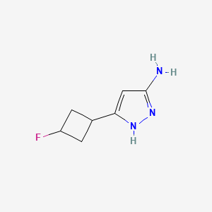 molecular formula C7H10FN3 B1407639 5-(3-Fluorocyclobutyl)-1H-pyrazol-3-amine CAS No. 2228036-45-9