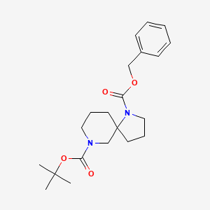 molecular formula C21H30N2O4 B1407640 1-Benzyl 7-tert-butyl 1,7-diazaspiro[4.5]decane-1,7-dicarboxylate CAS No. 1523571-86-9