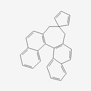 molecular formula C27H20 B14076409 spiro[cyclopenta-1,3-diene-5,13'-pentacyclo[13.8.0.02,11.03,8.018,23]tricosa-1(15),2(11),3,5,7,9,16,18,20,22-decaene] 