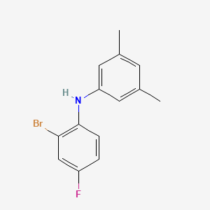 molecular formula C14H13BrFN B14076476 N-(2-bromo-4-fluorophenyl)-3,5-dimethylaniline 
