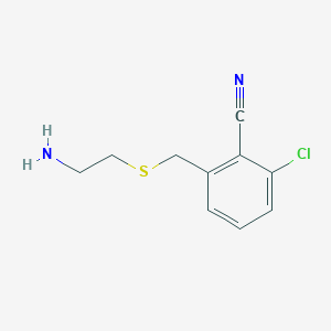 2-(2-Amino-ethylsulfanylmethyl)-6-chloro-benzonitrile