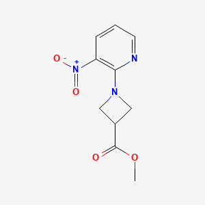molecular formula C10H11N3O4 B1407662 Methyl 1-(3-nitropyridin-2-yl)azetidine-3-carboxylate CAS No. 1424856-97-2