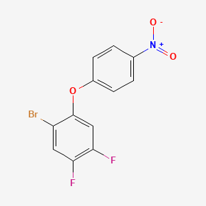 molecular formula C12H6BrF2NO3 B1407673 1-Bromo-4,5-difluoro-2-(4-nitrophenoxy)benzene CAS No. 1706462-98-7
