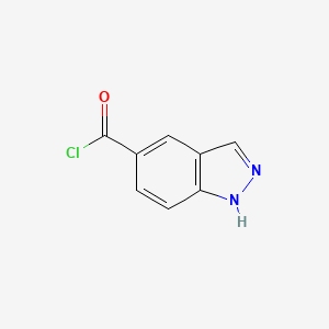molecular formula C8H5ClN2O B1407674 1H-吲唑-5-酰氯 CAS No. 1307381-63-0