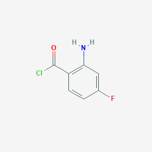 molecular formula C7H5ClFNO B1407676 2-Amino-4-fluorobenzoyl chloride CAS No. 1379360-41-4