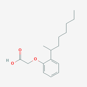 molecular formula C16H24O3 B14076819 [2-(Octan-2-yl)phenoxy]acetic acid CAS No. 275823-92-2