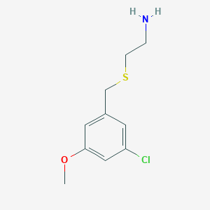 molecular formula C10H14ClNOS B1407684 2-(3-Chloro-5-methoxy-benzylsulfanyl)-ethylamine CAS No. 1147093-48-8
