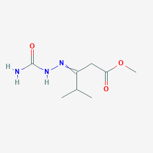 molecular formula C8H15N3O3 B1407686 Methyl 3-[(aminocarbonyl)hydrazono]-4-methylpentanoate CAS No. 1706520-74-2