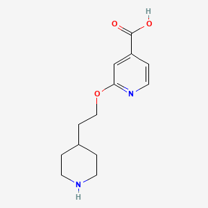 molecular formula C13H18N2O3 B1407687 2-(2-Piperidin-4-ylethoxy)isonicotinic acid CAS No. 1706430-06-9