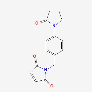 molecular formula C15H14N2O3 B1407691 1-[4-(2-氧代吡咯烷-1-基)苄基]-1H-吡咯-2,5-二酮 CAS No. 1706450-41-0