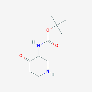 molecular formula C10H18N2O3 B14076945 tert-butyl N-(4-oxopiperidin-3-yl)carbamate 