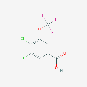 molecular formula C8H3Cl2F3O3 B1407695 3,4-Dichloro-5-(trifluoromethoxy)benzoic acid CAS No. 1706458-45-8