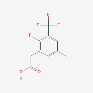 molecular formula C10H8F4O2 B1407696 2-Fluoro-5-methyl-3-(trifluoromethyl)phenylacetic acid CAS No. 1706452-86-9