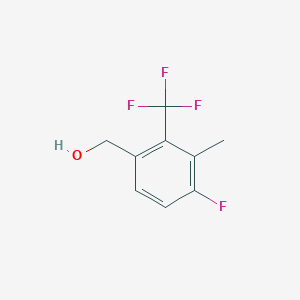 molecular formula C9H8F4O B1407697 4-Fluoro-3-methyl-2-(trifluoromethyl)benzyl alcohol CAS No. 1706458-48-1
