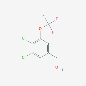 molecular formula C8H5Cl2F3O2 B1407698 3,4-Dichloro-5-(trifluoromethoxy)benzyl alcohol CAS No. 1706458-54-9