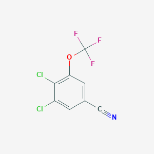molecular formula C8H2Cl2F3NO B1407699 3,4-Dichloro-5-(trifluoromethoxy)benzonitrile CAS No. 1706458-14-1