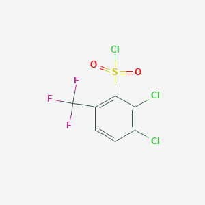 molecular formula C7H2Cl3F3O2S B1407700 2,3-Dichloro-6-(trifluoromethyl)benzenesulfonyl chloride CAS No. 1706446-71-0