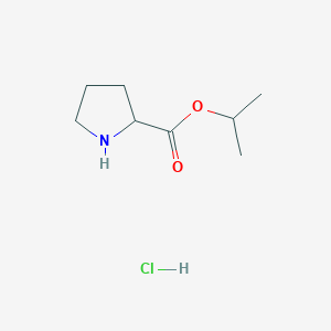 molecular formula C8H16ClNO2 B14077052 Propan-2-yl pyrrolidine-2-carboxylate;hydrochloride 