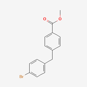 molecular formula C15H13BrO2 B14077073 Methyl 4-[(4-bromophenyl)methyl]benzoate 