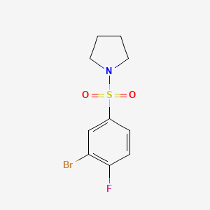 molecular formula C10H11BrFNO2S B1407717 1-((3-溴-4-氟苯基)磺酰)吡咯烷 CAS No. 1446236-35-6