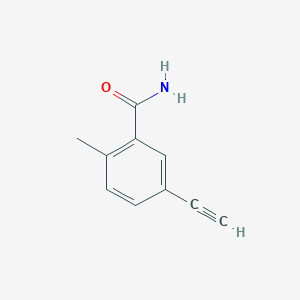 molecular formula C10H9NO B1407719 5-Ethynyl-2-methylbenzamide CAS No. 1393901-32-0