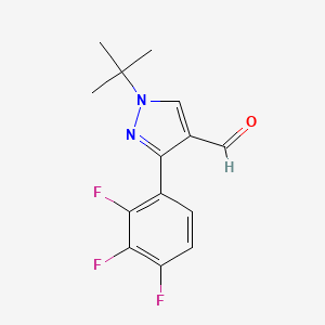 1-(tert-butyl)-3-(2,3,4-trifluorophenyl)-1H-pyrazole-4-carbaldehyde