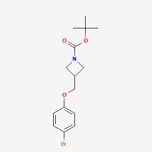 molecular formula C15H20BrNO3 B1407730 Tert-butyl 3-[(4-bromophenoxy)methyl]azetidine-1-carboxylate CAS No. 1422524-58-0