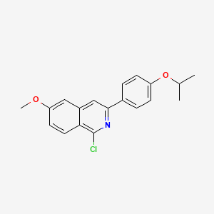 molecular formula C19H18ClNO2 B1407734 1-Chloro-3-(4-isopropoxyphenyl)-6-methoxyisoquinoline CAS No. 1409965-02-1