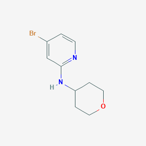 molecular formula C10H13BrN2O B1407740 4-bromo-N-(tetrahydro-2H-pyran-4-yl)pyridin-2-amine CAS No. 1453852-22-6