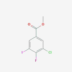 molecular formula C8H5ClFIO2 B14077537 Methyl 3-chloro-4-fluoro-5-iodobenzoate 