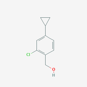 molecular formula C10H11ClO B1407760 (2-Chloro-4-cyclopropylphenyl)methanol CAS No. 1613413-63-0