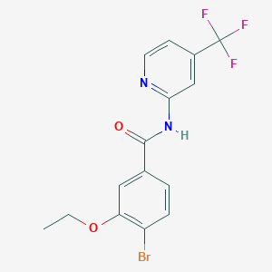 molecular formula C15H12BrF3N2O2 B1407762 Benzamide, 4-bromo-3-ethoxy-N-[4-(trifluoromethyl)-2-pyridinyl]- CAS No. 1620677-35-1