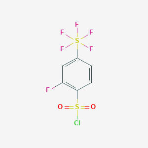 molecular formula C6H3ClF6O2S2 B1407766 2-氟-4-(五氟硫)苯磺酰氯 CAS No. 1706462-71-6