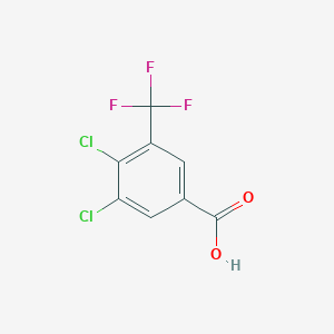 molecular formula C8H3Cl2F3O2 B1407768 3,4-Dichloro-5-(trifluoromethyl)benzoic acid CAS No. 1706458-41-4