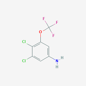 molecular formula C7H4Cl2F3NO B1407771 3,4-Dichloro-5-(trifluoromethoxy)aniline CAS No. 1706430-28-5