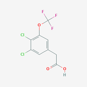 molecular formula C9H5Cl2F3O3 B1407772 3,4-Dichloro-5-(trifluoromethoxy)phenylacetic acid CAS No. 1706430-35-4