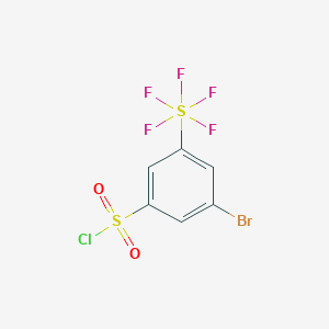 molecular formula C6H3BrClF5O2S2 B1407775 3-Bromo-5-(pentafluorosulfur)benzenesulfonyl chloride CAS No. 1706453-16-8