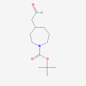 molecular formula C13H23NO3 B14077763 tert-Butyl 4-(2-oxoethyl)azepane-1-carboxylate CAS No. 1780196-03-3