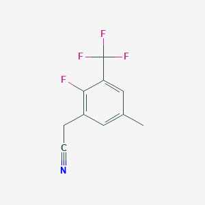 molecular formula C10H7F4N B1407779 2-Fluoro-5-methyl-3-(trifluoromethyl)phenylacetonitrile CAS No. 1706438-79-0