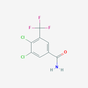 molecular formula C8H4Cl2F3NO B1407780 3,4-二氯-5-(三氟甲基)苯甲酰胺 CAS No. 1706446-52-7