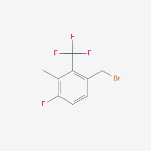 molecular formula C9H7BrF4 B1407784 4-Fluoro-3-methyl-2-(trifluoromethyl)benzyl bromide CAS No. 1706438-98-3